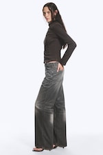 Gruvegrå – mørkegrå - Ample jeans med lavt liv, vide ben og løs passform - 2