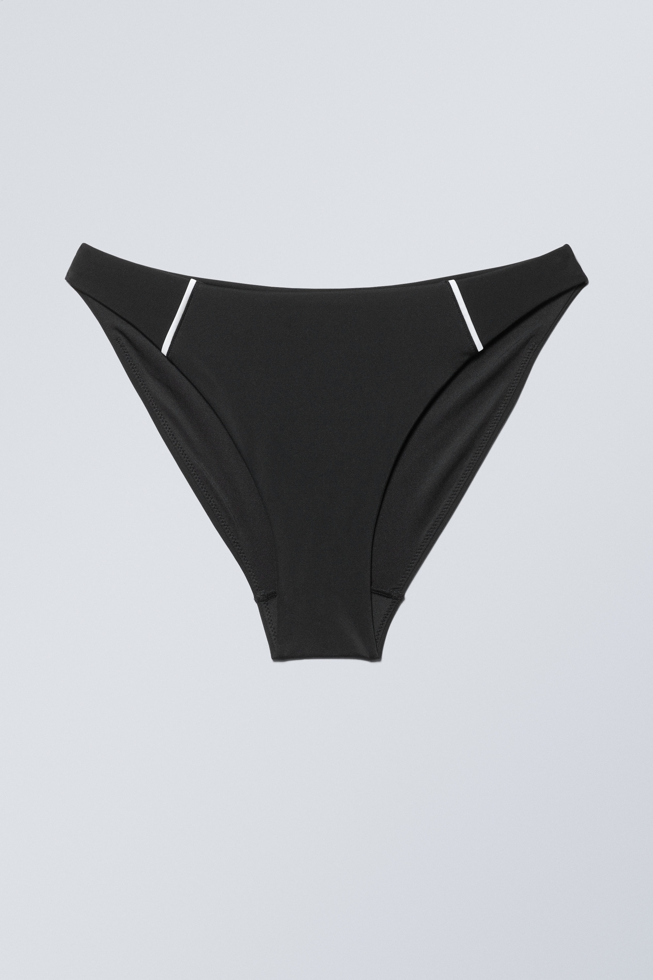 Black - High Cut Bikini Bottoms - 0