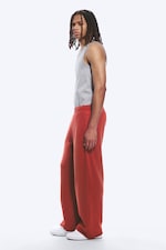 Rouge - Pantalon de jogging droit ample taille mi-haute - 2