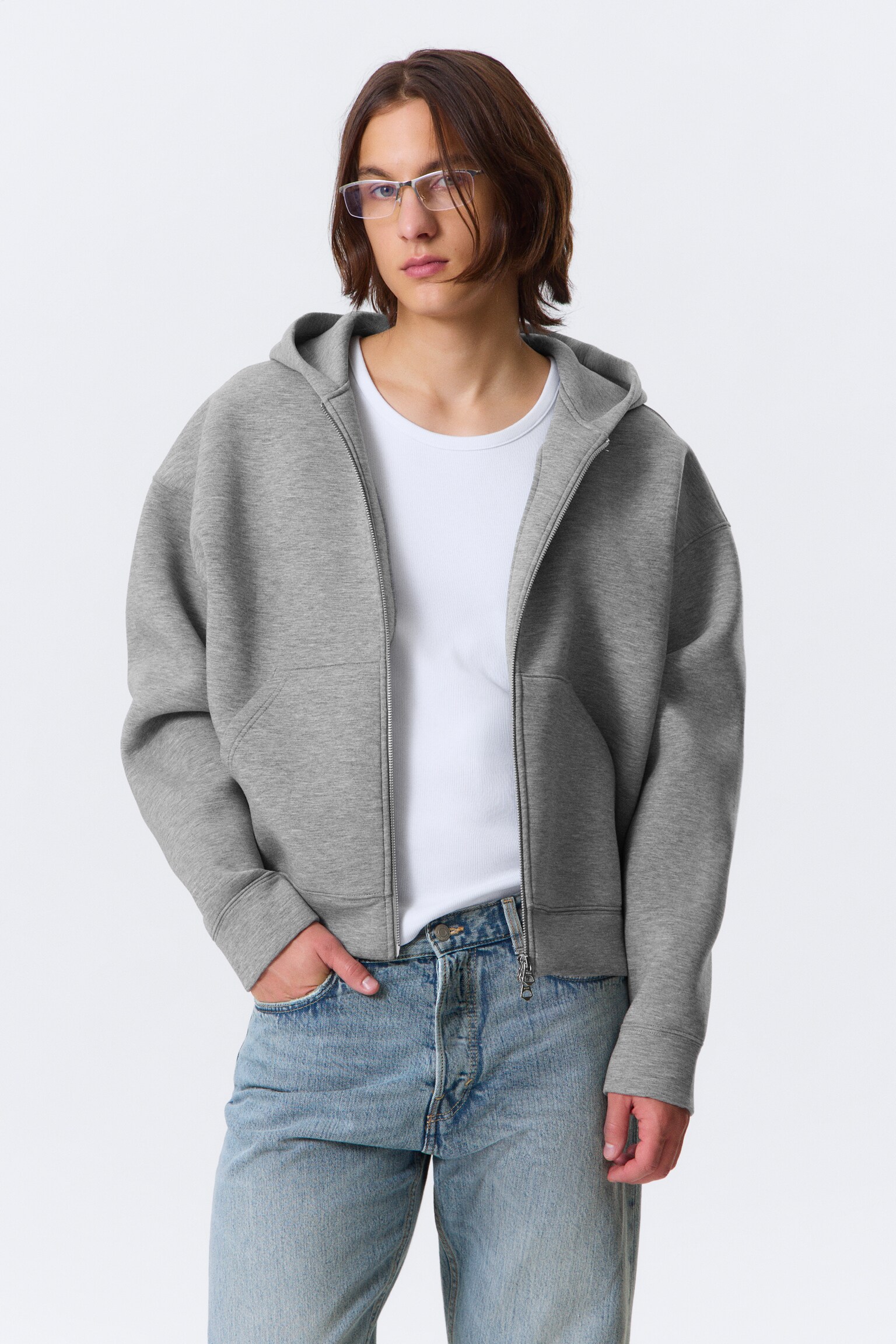 Sudadera con capucha y cremallera Simon - Gris jaspeado/Marrón oscuro/Negro/Gris oscuro jaspeado/Verde oscuro/Azul oscuro
