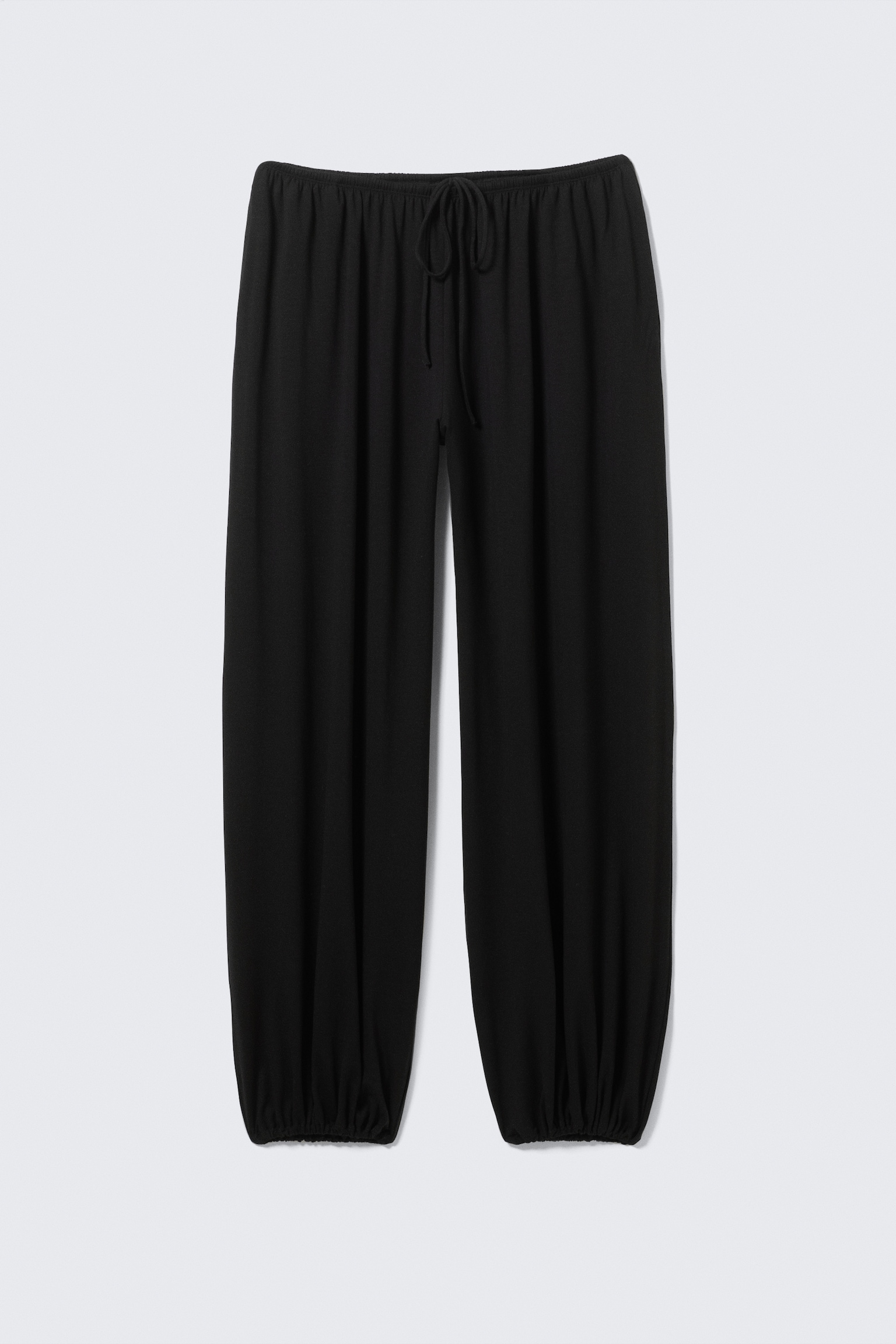 Soft Mid-Rise Balloon Trousers - Zwart - 2