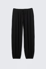 Svart - Soft Mid-Rise Balloon Trousers - 5