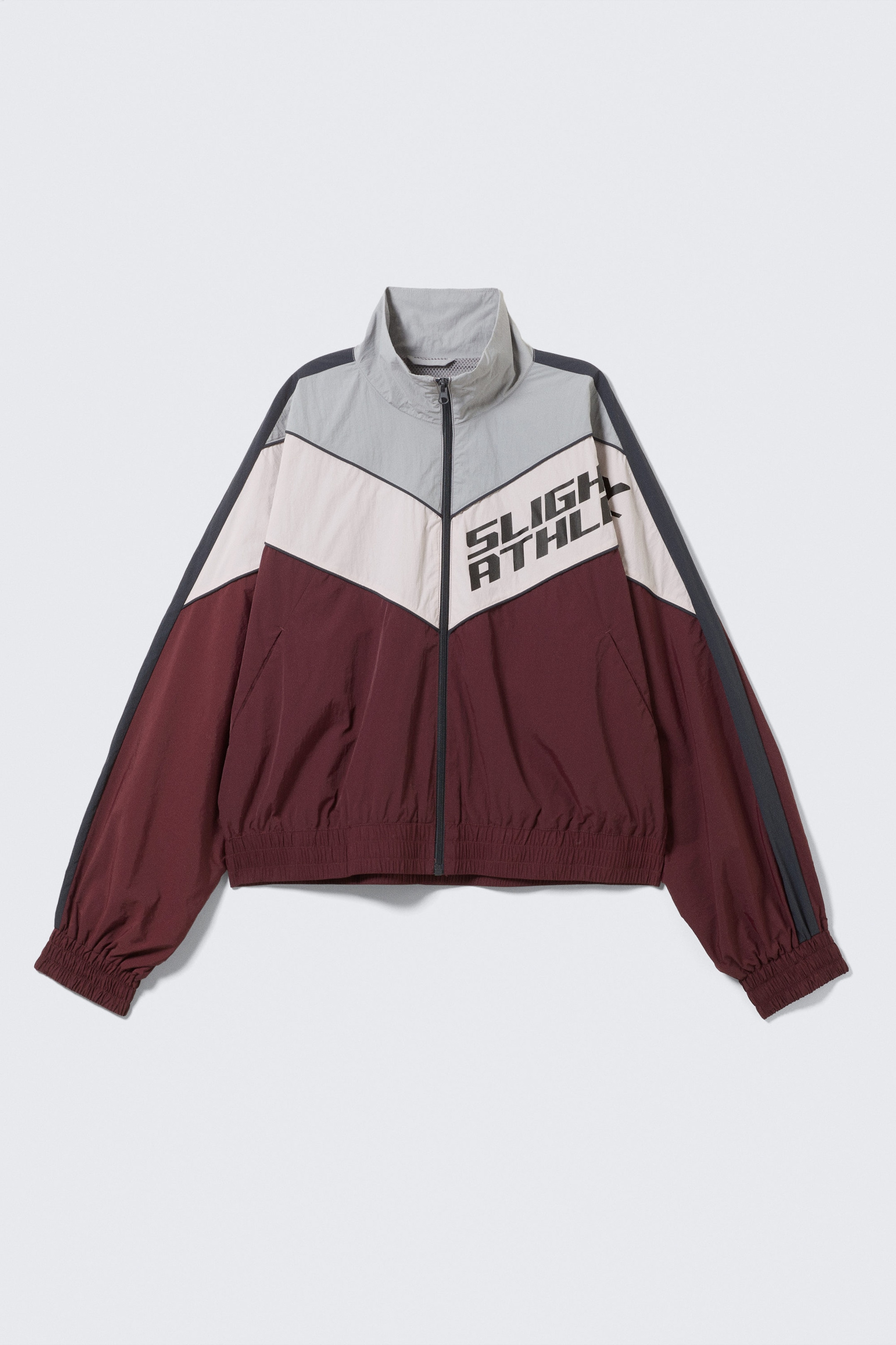 Grey/Pink/Red - Graphic Colourblock Track Jacket - 1