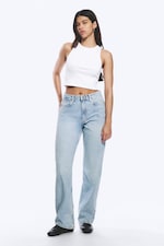 Dream Blue - Bleu clair - Jean droit standard taille haute Resolute Curve - 0