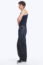 Blue Rinse - Dunkelblau - Galaxy Mid Waist Loose Straight Jeans - 3