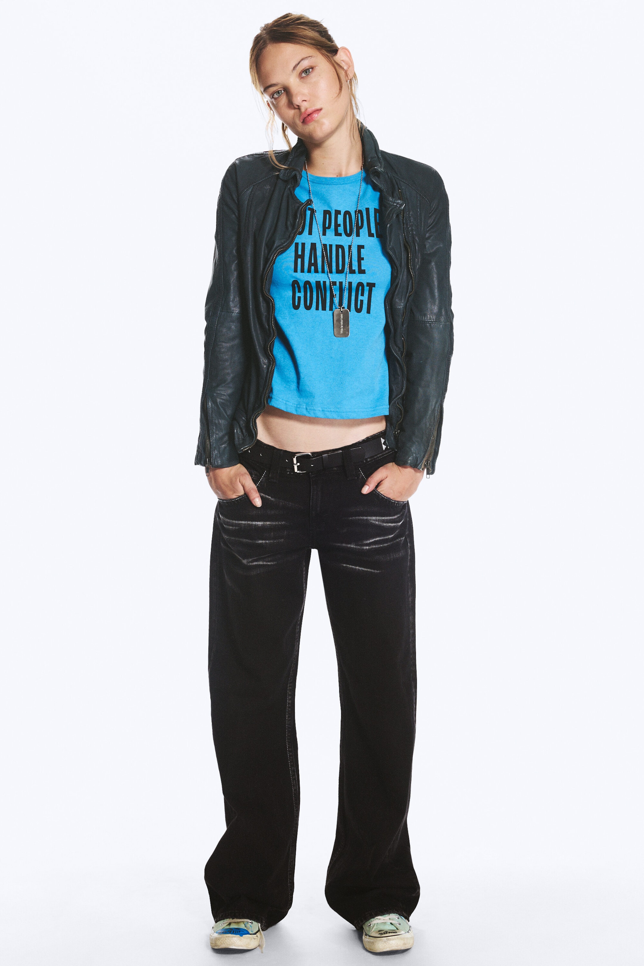 Whiskers Black - Black - Messy Low Rise Regular Straight Jeans - 0