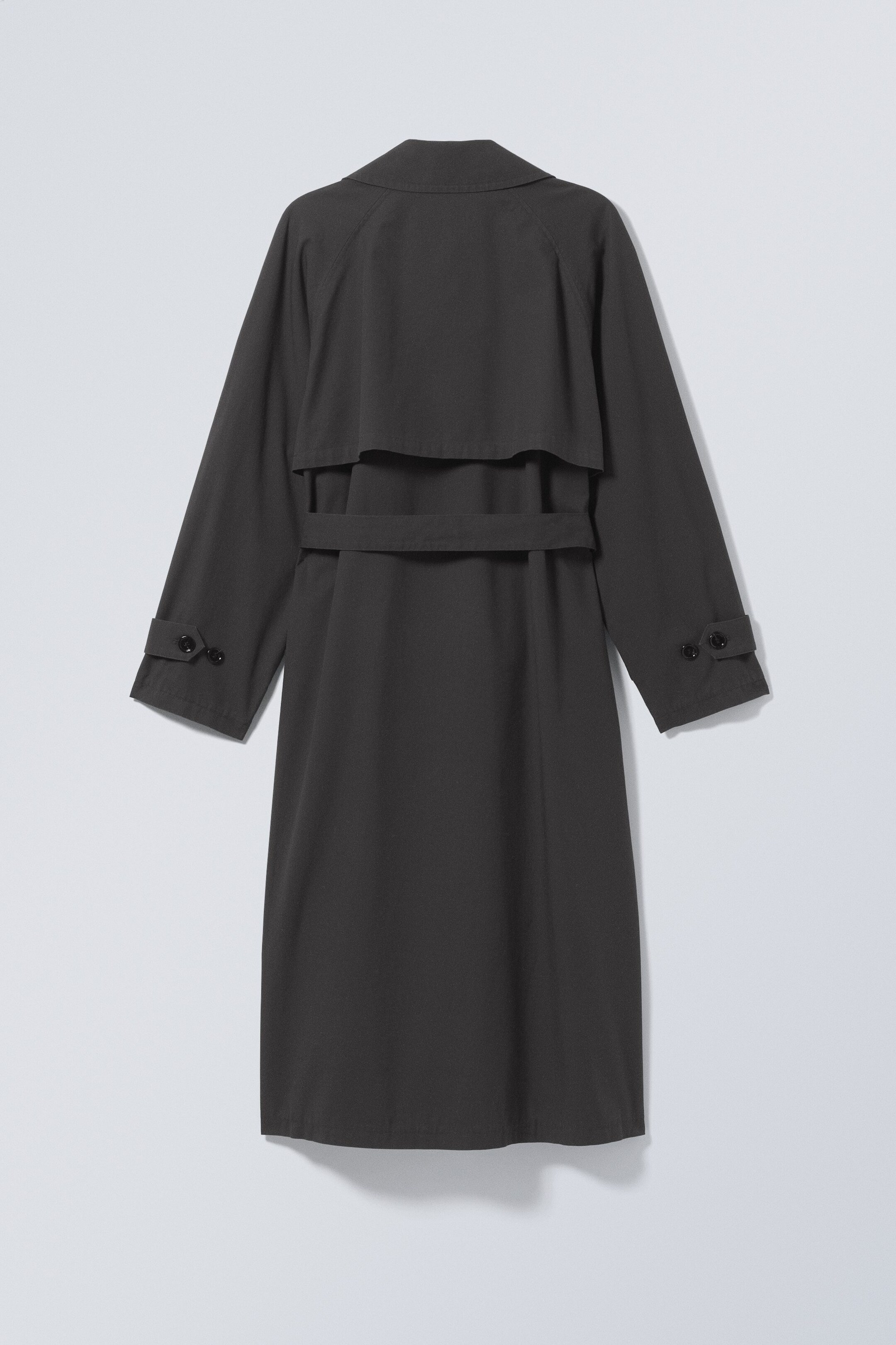Donkergrijs - Jeremy oversized trenchcoat - 1