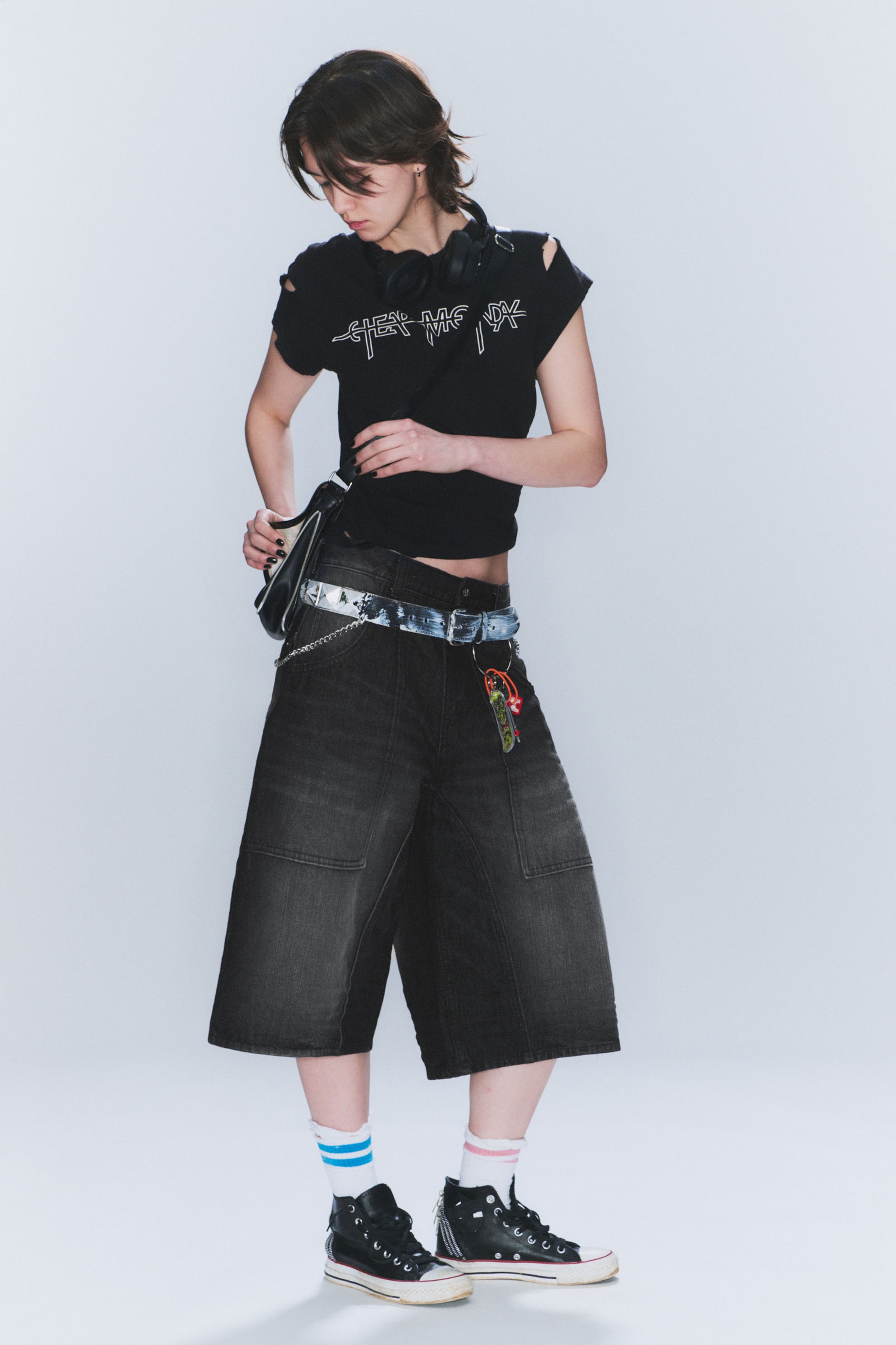 Black Web - Black - Dunno Loose Fit Carpenter Jorts - 3