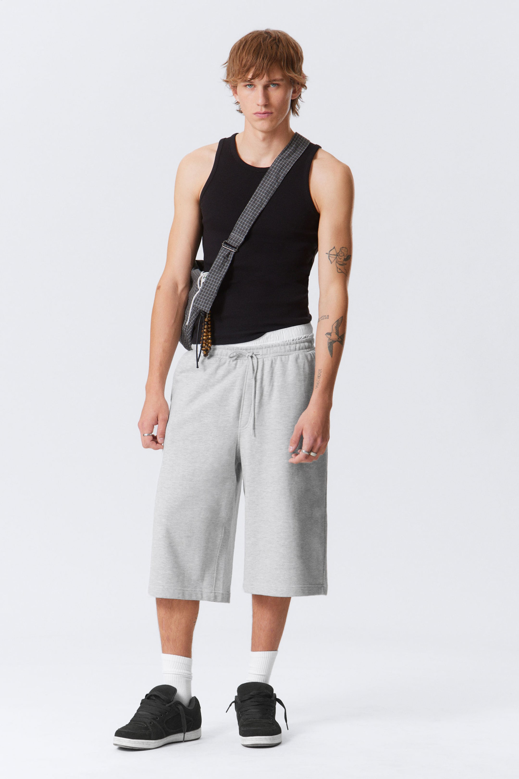 #AFAFAF - Lockere Frottee-Shorts Astro - 1