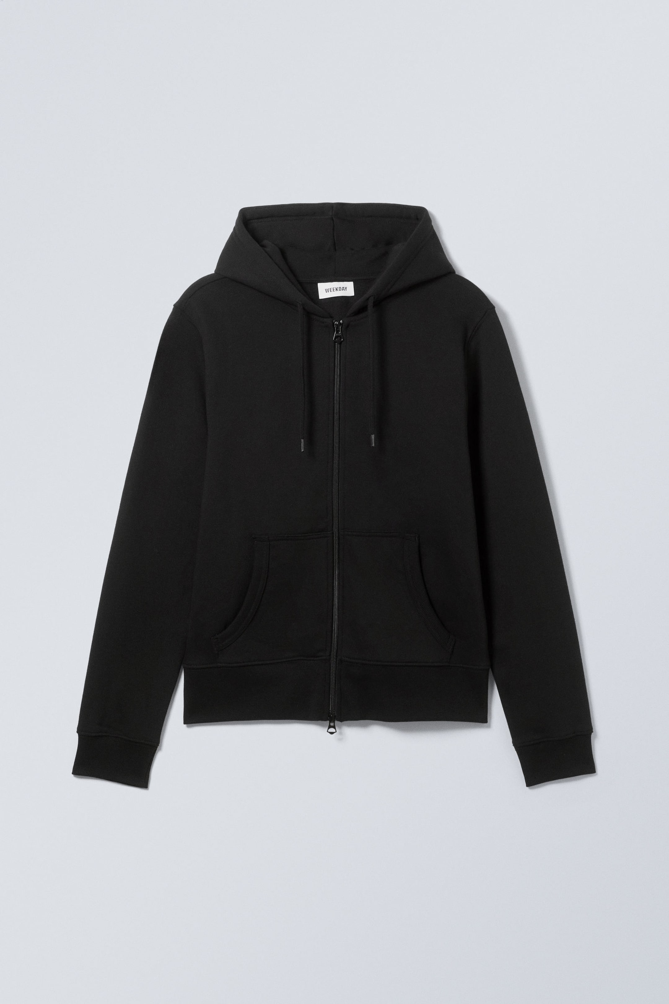 Black - Shrunken Zip Hoodie - 1
