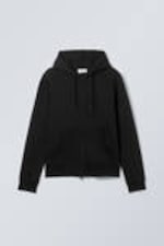 Black - Shrunken Zip Hoodie - 0