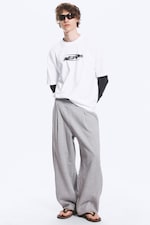 White - Alive - Oversized boxy T-shirt met grafische print - 1