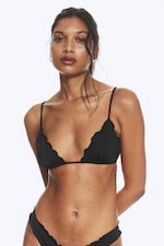 Black - Frill Bikini Top - 0
