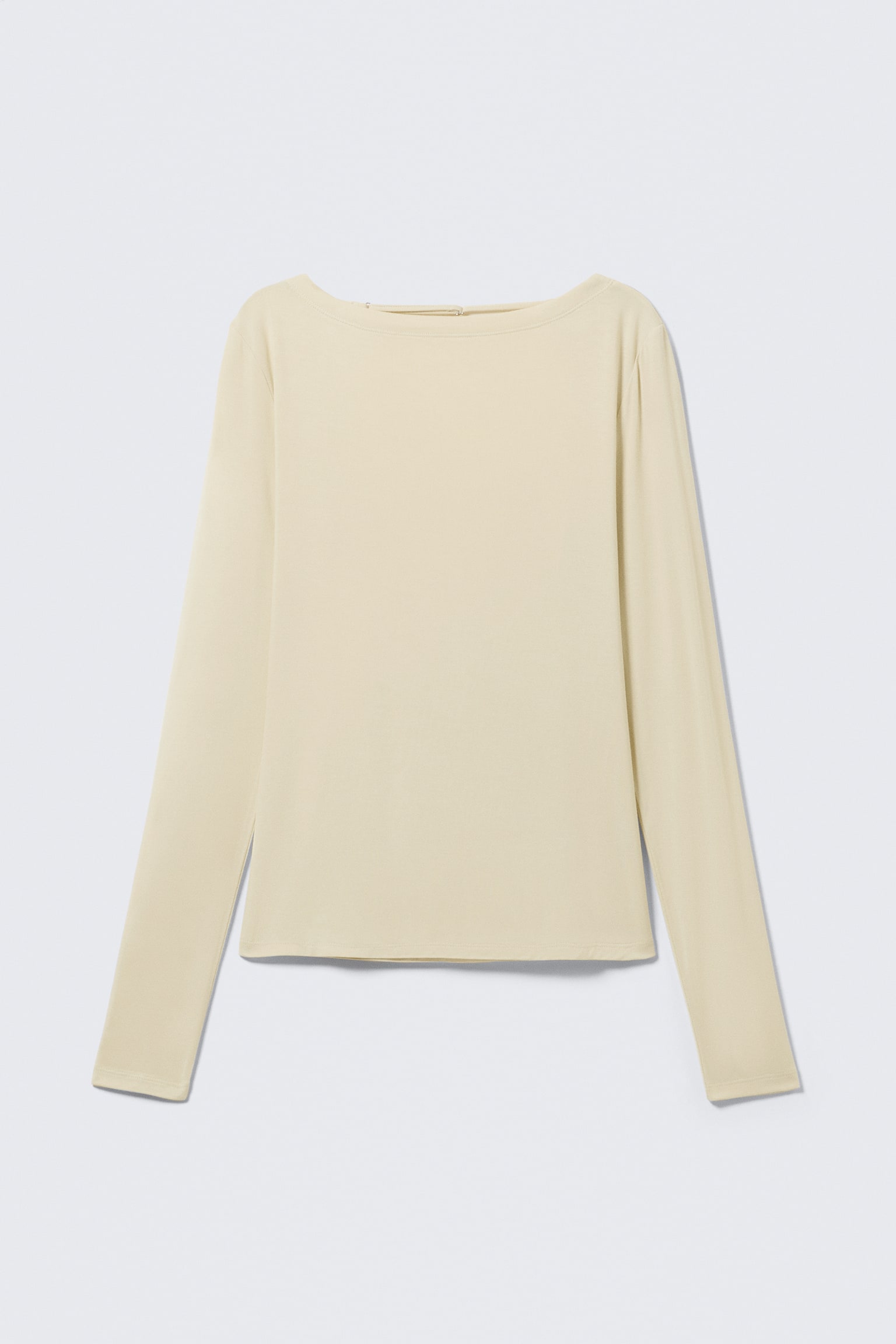 Top de espalda abierta con mangas largas - Beige claro/Negro - 2