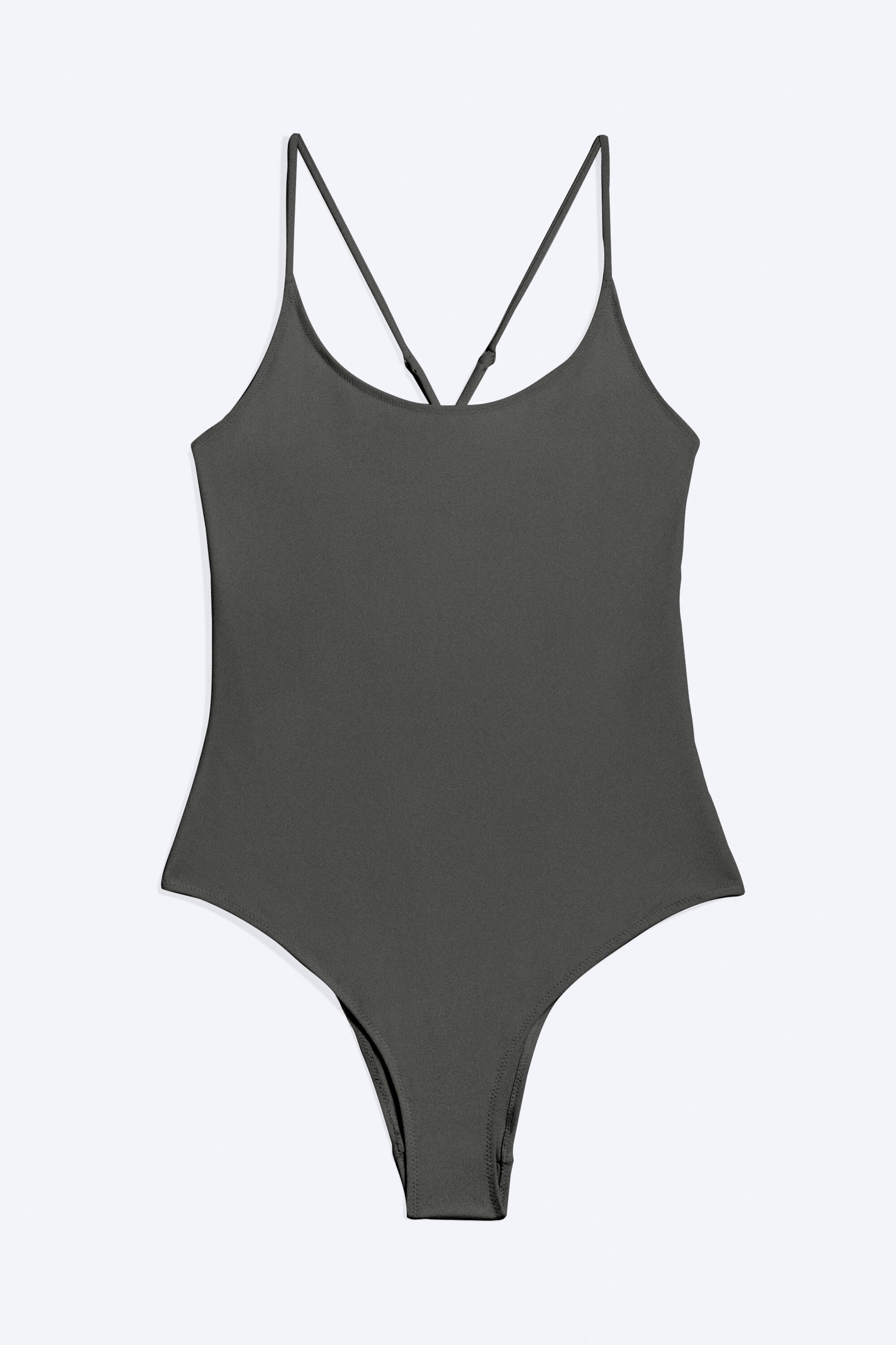 Gris foncé - Maillot de bain dos nageur - 3