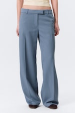 Dusty Blue - Low Rise Suiting Trousers - 1