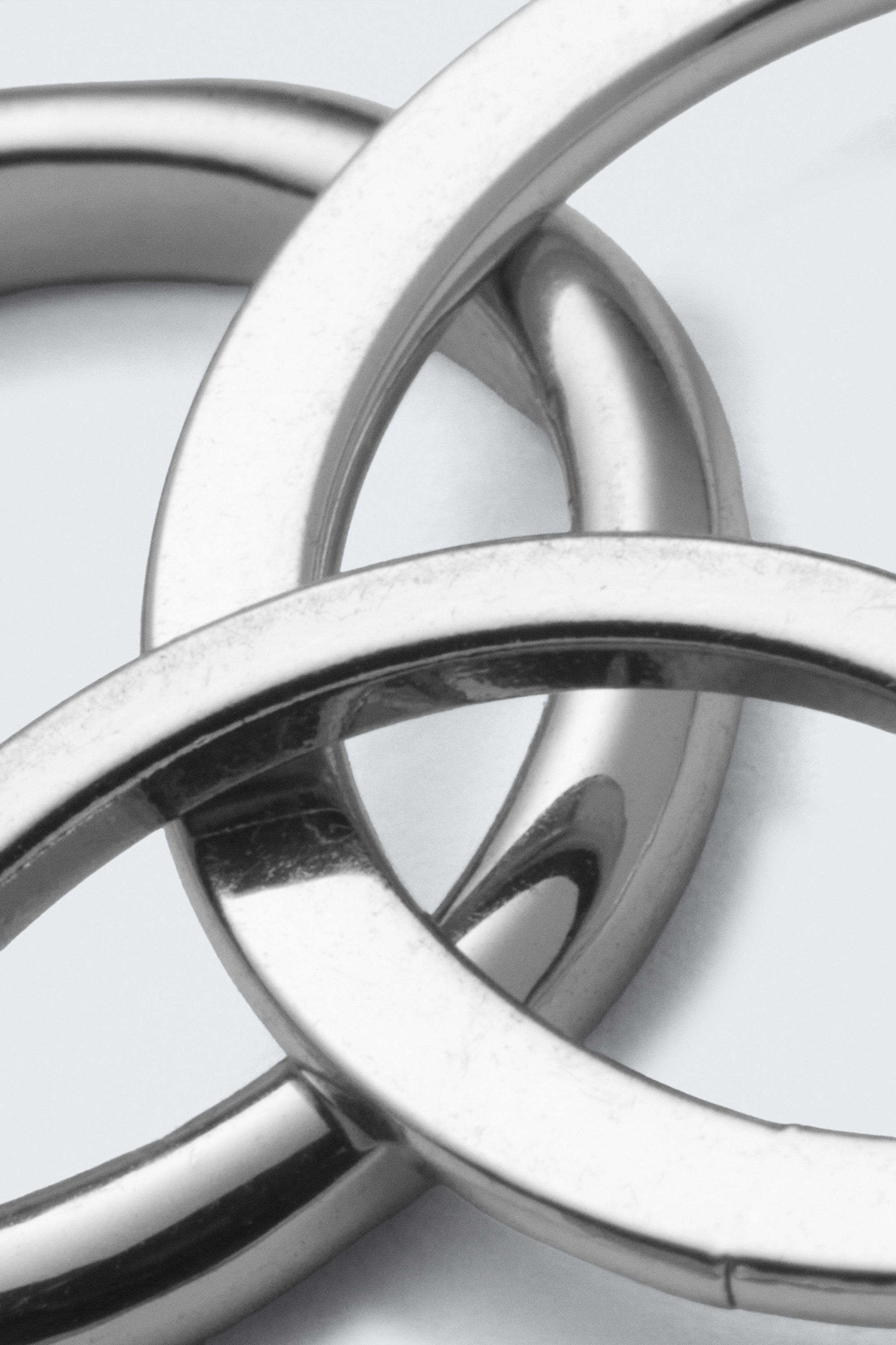 Zilver - Set van 3 Minimale Stalen Ringen - 3