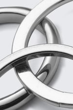 Zilver - Set van 3 Minimale Stalen Ringen - 3