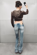 Thorn Blue - Medium Blue - Booty Bei Low Rise Skinny Bootcut Jeans - 3