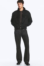 Belagt Svart - Svart - Mercury avslappet bootcut-jeans med mellomhøyt liv - 0
