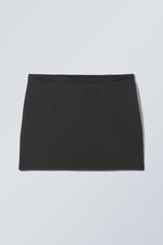 Black - Minimal Mini Skirt - 0