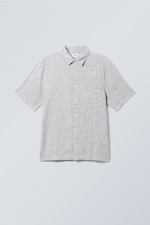 Dusty Grey - Relaxed Linen Short Sleeve - 0