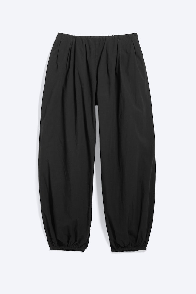 Ballonhose aus Baumwolle - Schwarz/Weiß - 1