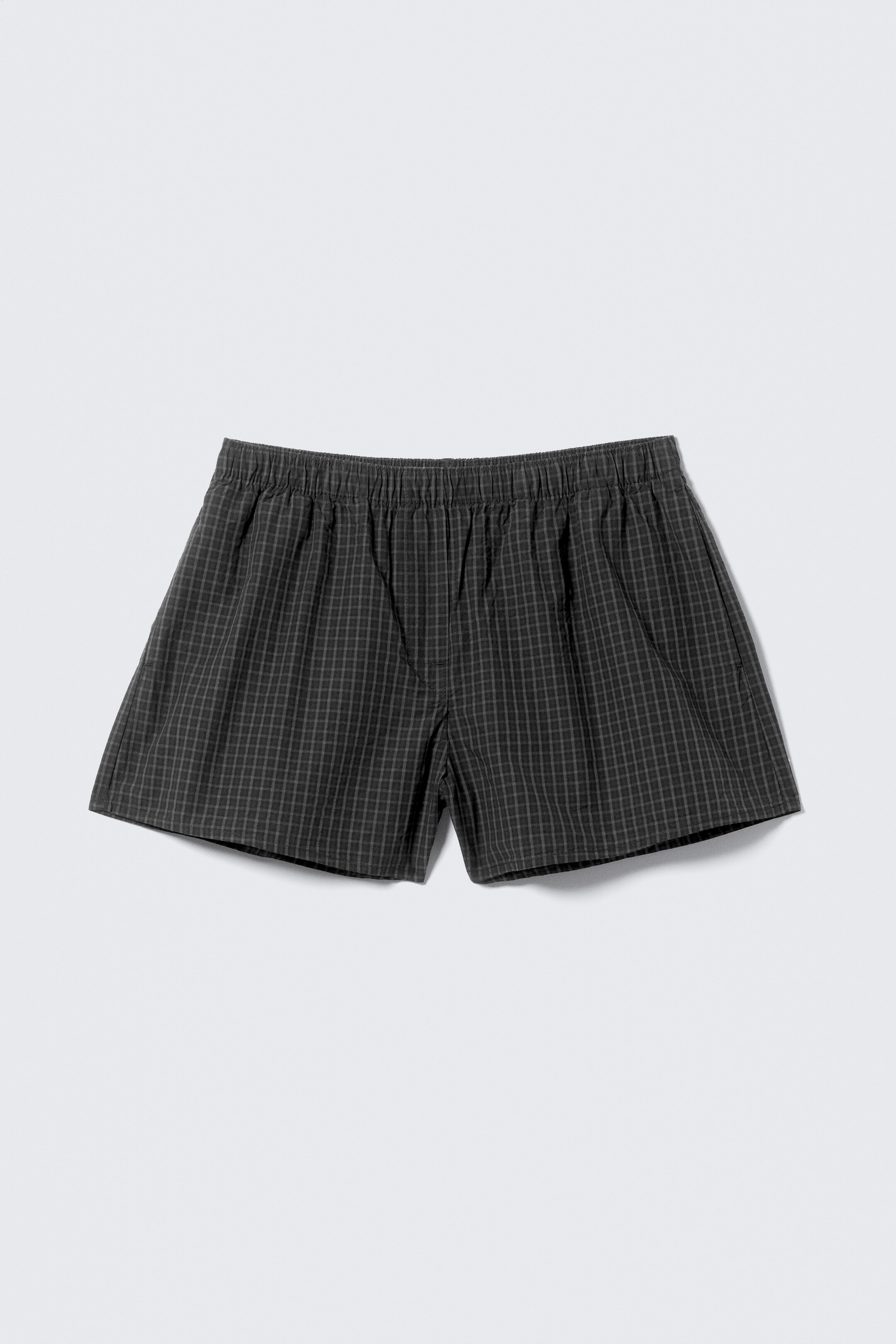 Agrandir l'image: Boxer en coton décontracté - Noir à carreaux - FEMME | H&M CH 3