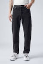 Tuned Black - Black - Barrel Relaxed Tapered Leg Jeans - 1