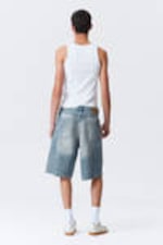 Blue Stream - Medium Blue - Astro Denim Loose Baggy Shorts - 6