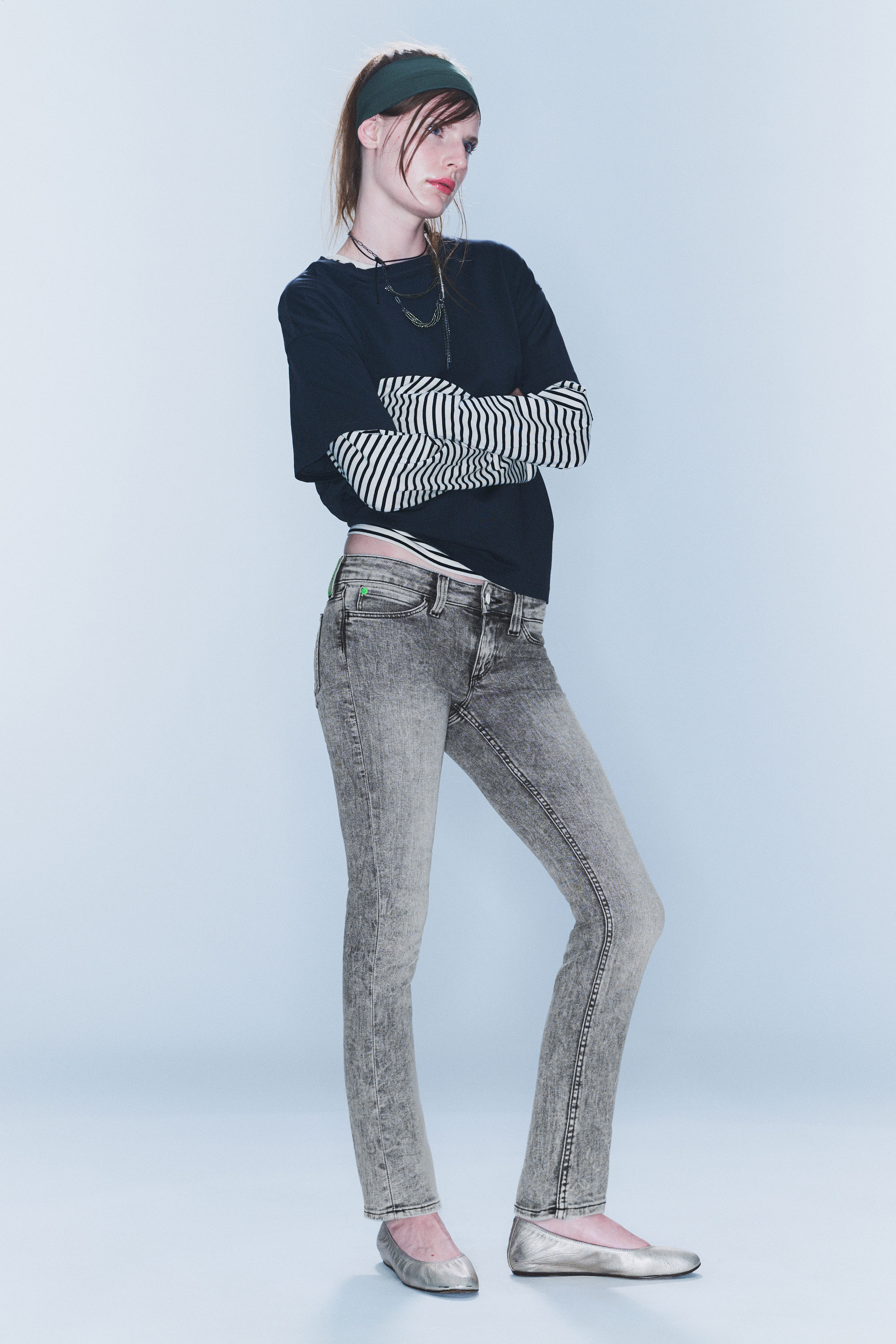 Post Grey - Sleezie Low Rise Skinny Jeans - 2