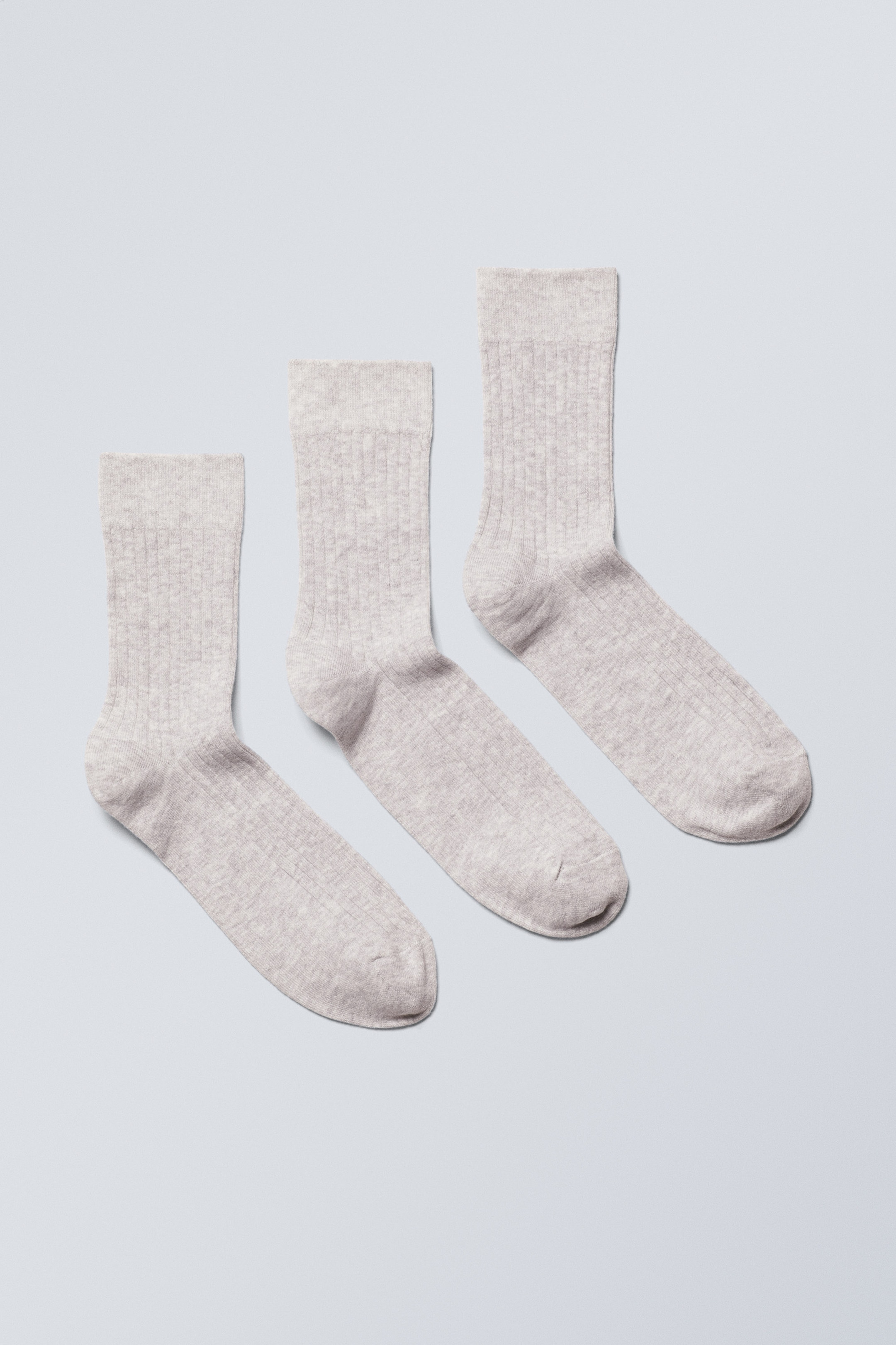 Helles Maulwurfsgrau - 3er Pack Socken Selma - 0