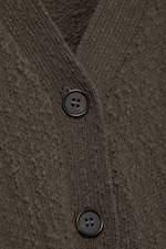Dark Grey - Knitted Cotton Cardigan - 1