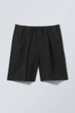 Black - Loose-Fit Twill Drawstring Suiting Shorts - 4