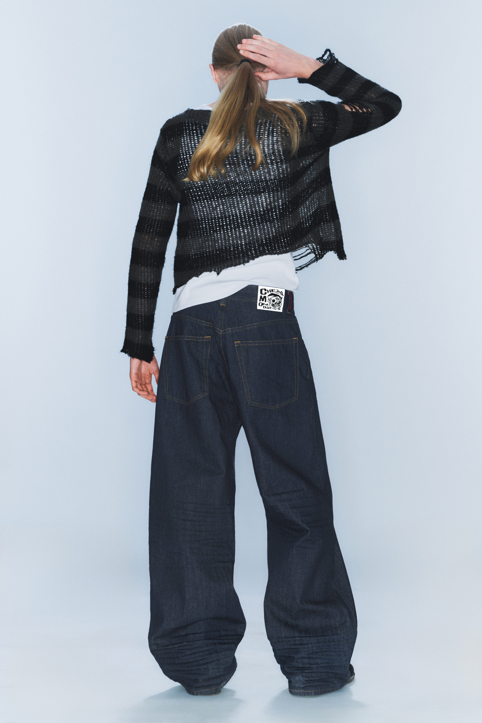 Blau - Looser – Weite Jeans mit normaler Taille - 3