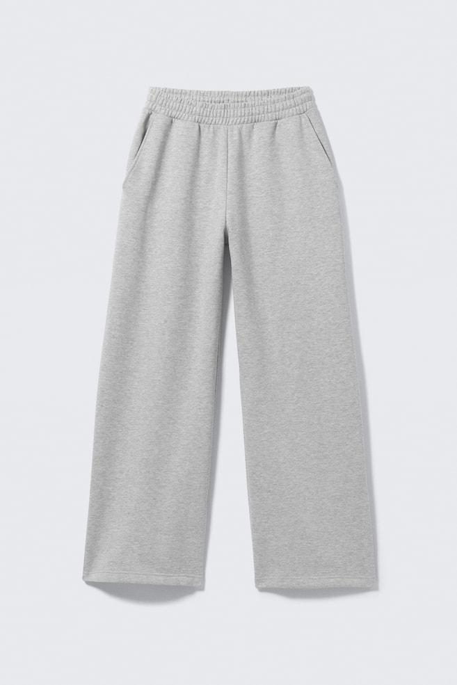 Pantalon de jogging ample d’épaisseur moyenne - Gris chiné/Noir - 1