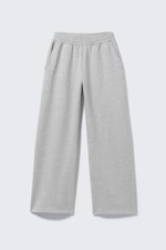 Grey Melange - Loose Long Heavyweight Sweatpants - 4