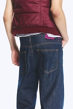 Blue Rinse - Mörkblå - Boo Bootleg Low Waist Regular Bootcut Jeans - 4
