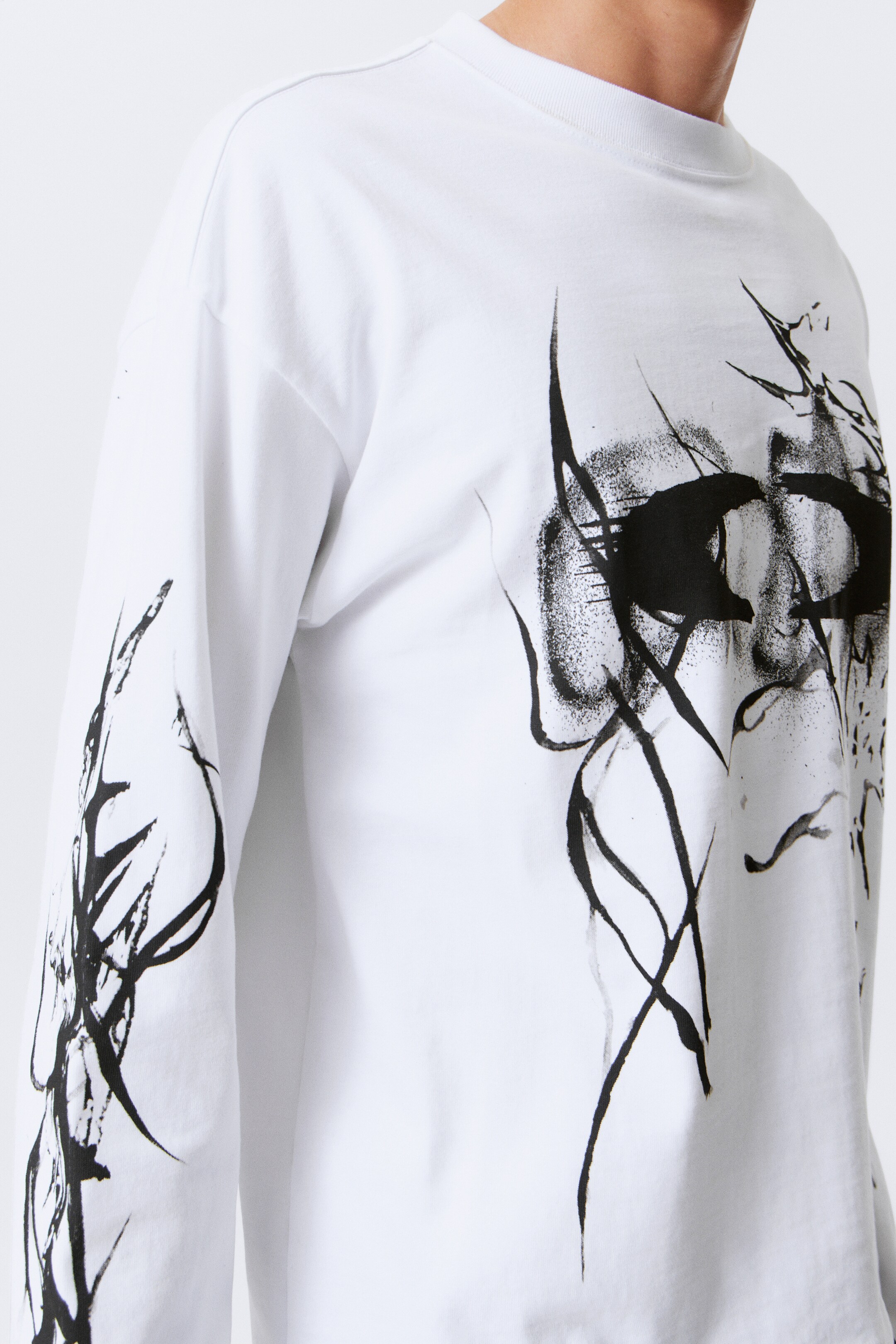 Visualizza immagine più grande: T-shirt Great boxy a maniche lunghe con grafica - Bianco - Big Mess - UOMO | H&M IT 3
