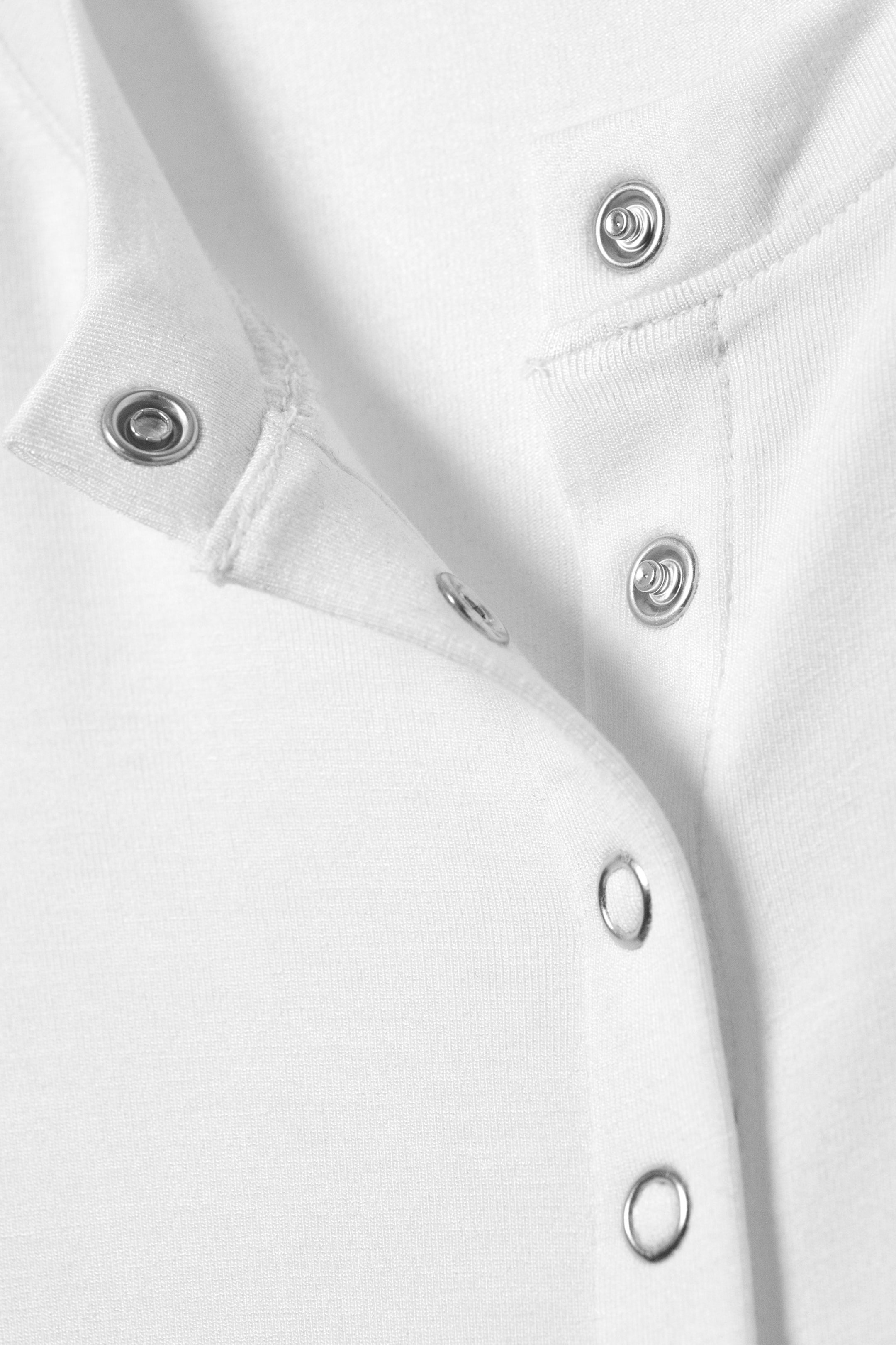 Weiß - Slim Long-Sleeved Buttoned Cardigan - 2