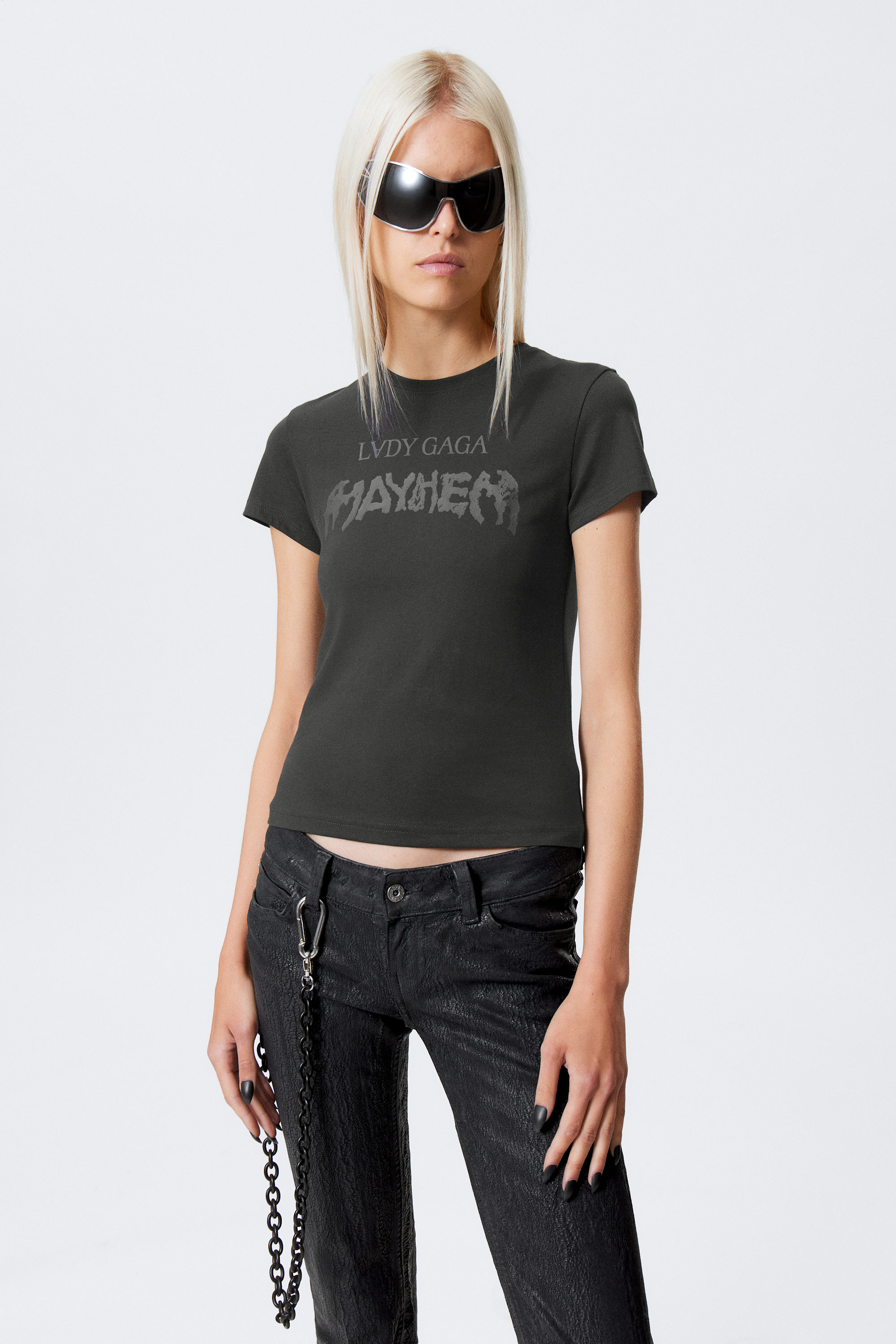 Noir délavé - T-shirt bébé Lady Gaga - 2