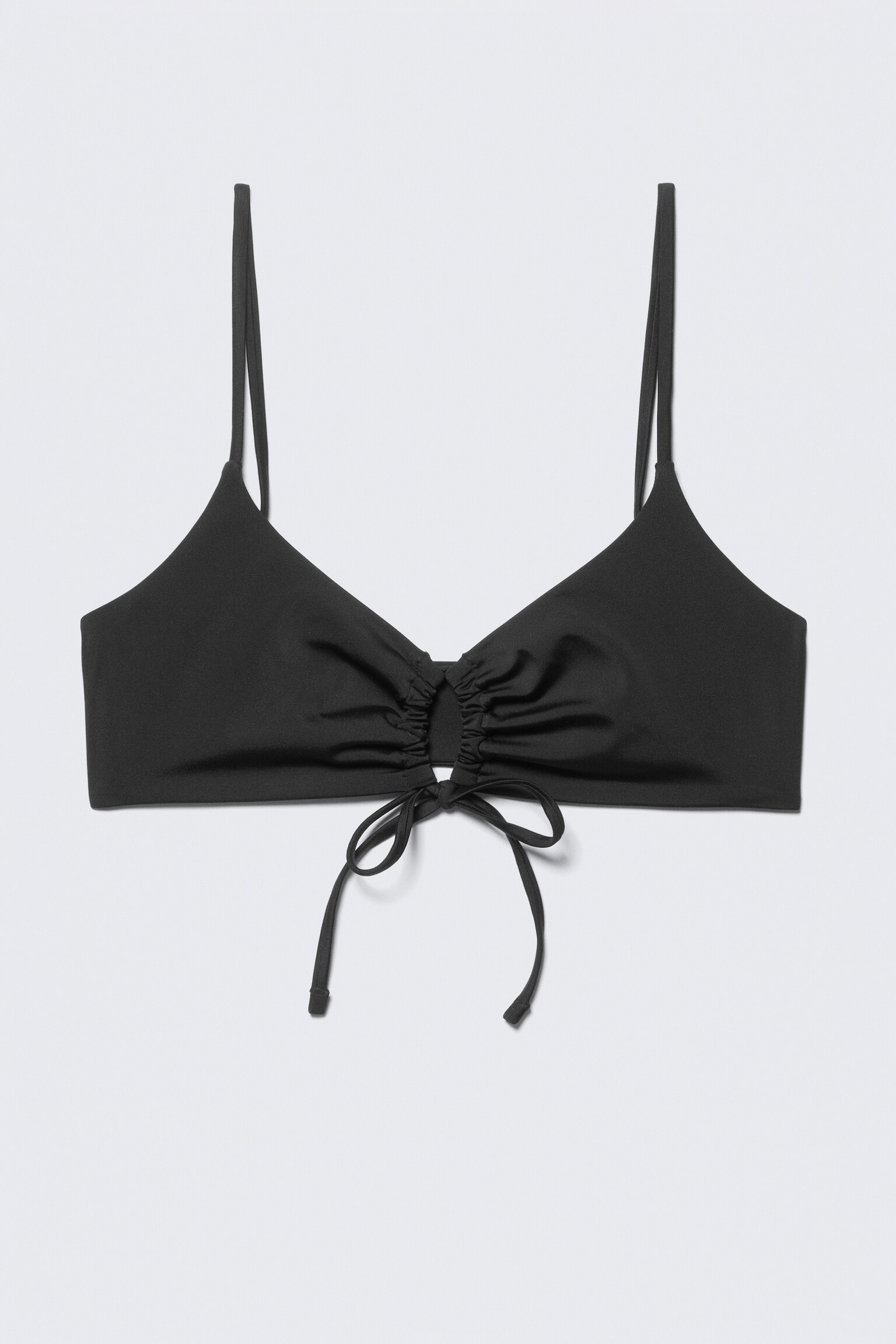 Bikiniöverdel med rynkade kupor - Svart/Dimmig mullvad/Grön/Klarblå - 2