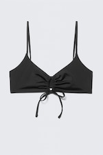 Zwart - Triangelbikinitop met ruches - 0