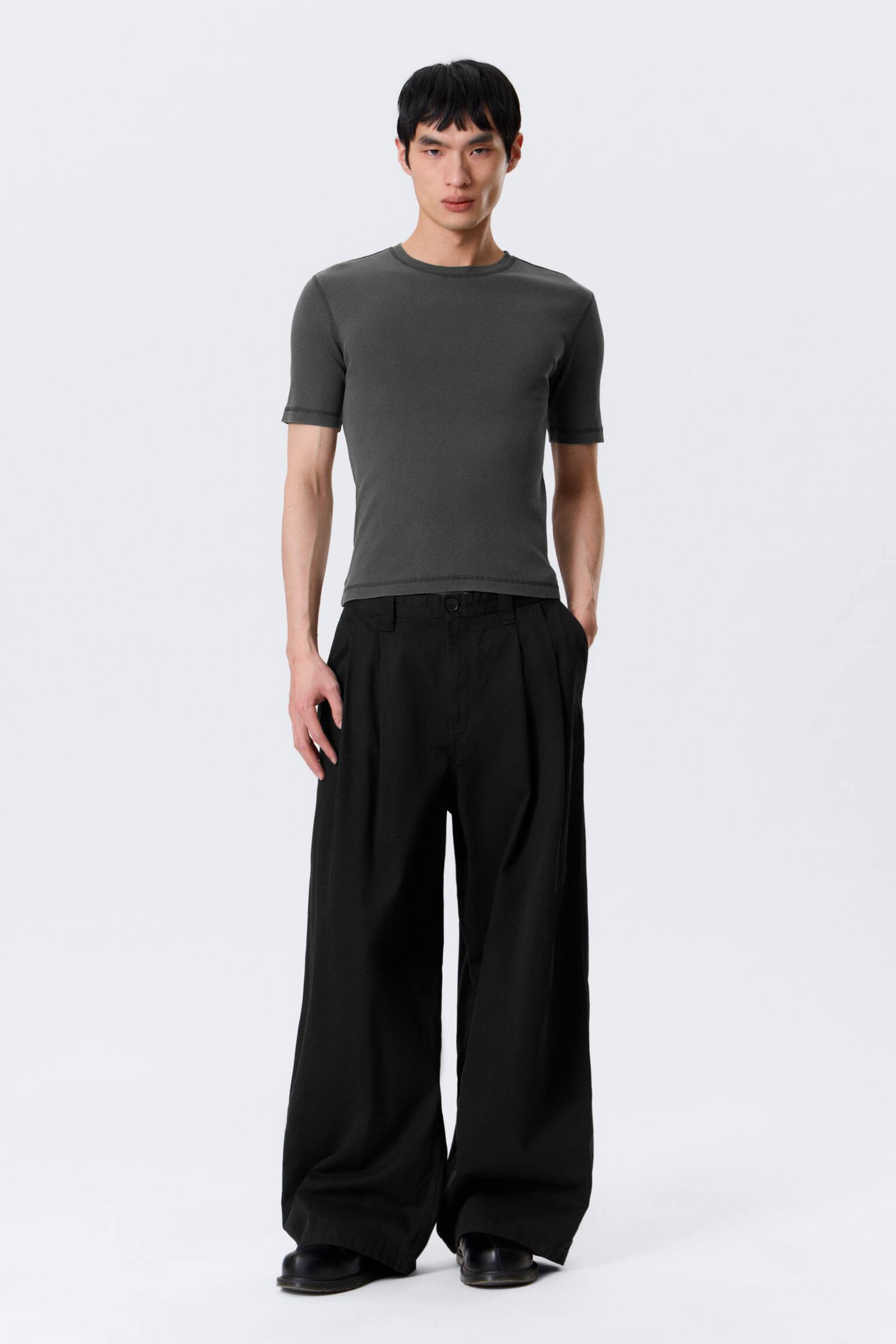 Chinos in twill di cotone Otis - Nero/Light Beige/Grigio scuro - 1