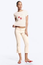 Ljusbeige - Cherry - ROSABEL PRINTAD BABY TEE - 1