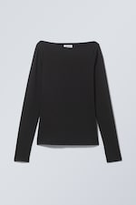 Black - Side Slit Long Sleeve - 0