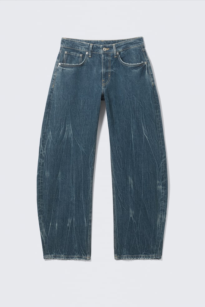 Abell regular barrel jeans med mellemhøj talje - Gnarly Blue - Medium Blue - 1