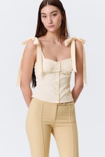 Off-white - Fitted Ribbon Corset Top - 0