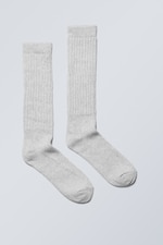 Grey Melange - State Slouch Socks - 0
