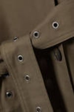 Dunkles Graubraun - Doppelreihiger Trenchcoat in Oversized-Fit - 7